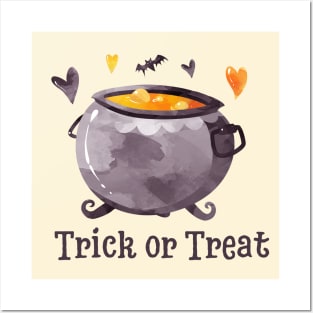 Halloween Gift Cauldron Design Witch Costume Spooky Trick or Treat Posters and Art